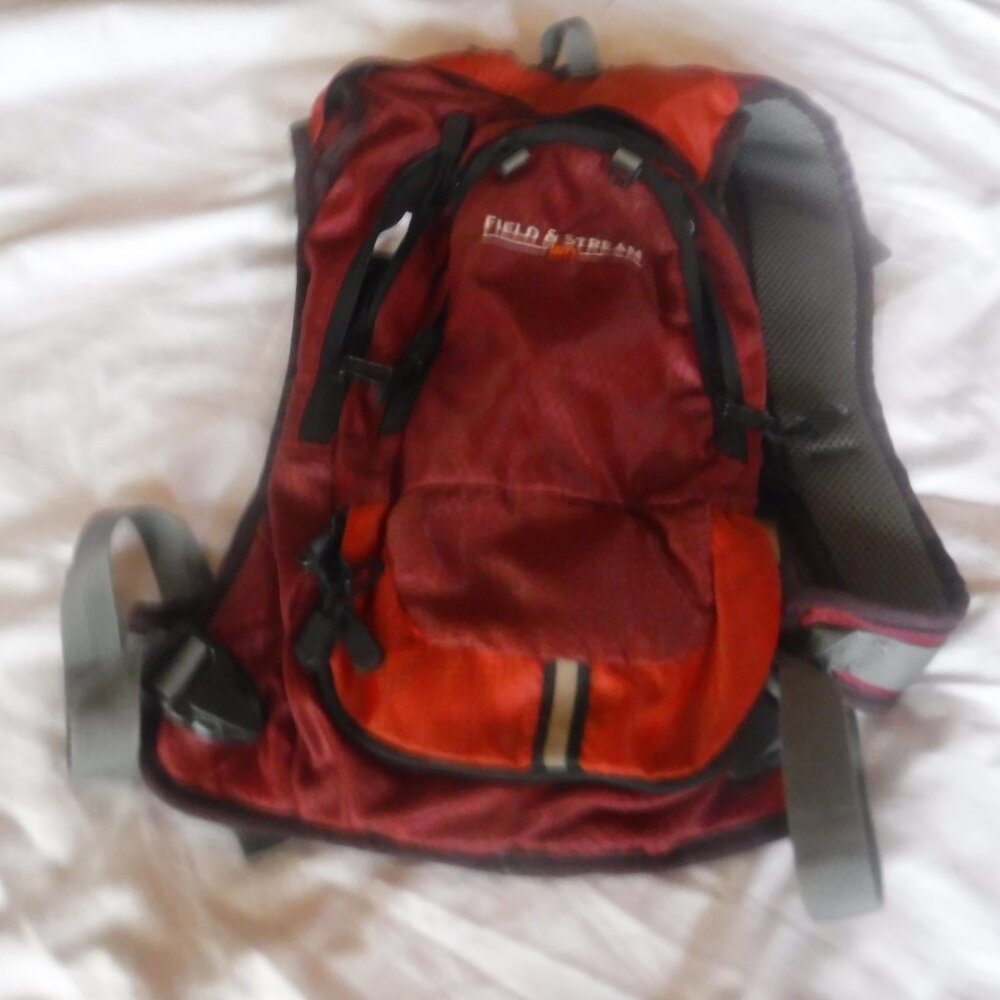 Field and Stream Red Orange Back Pack small back Pack Day Pack